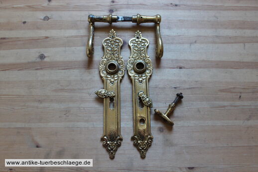 Abbildung des kompletten Gründerzeit Türgriffes g609