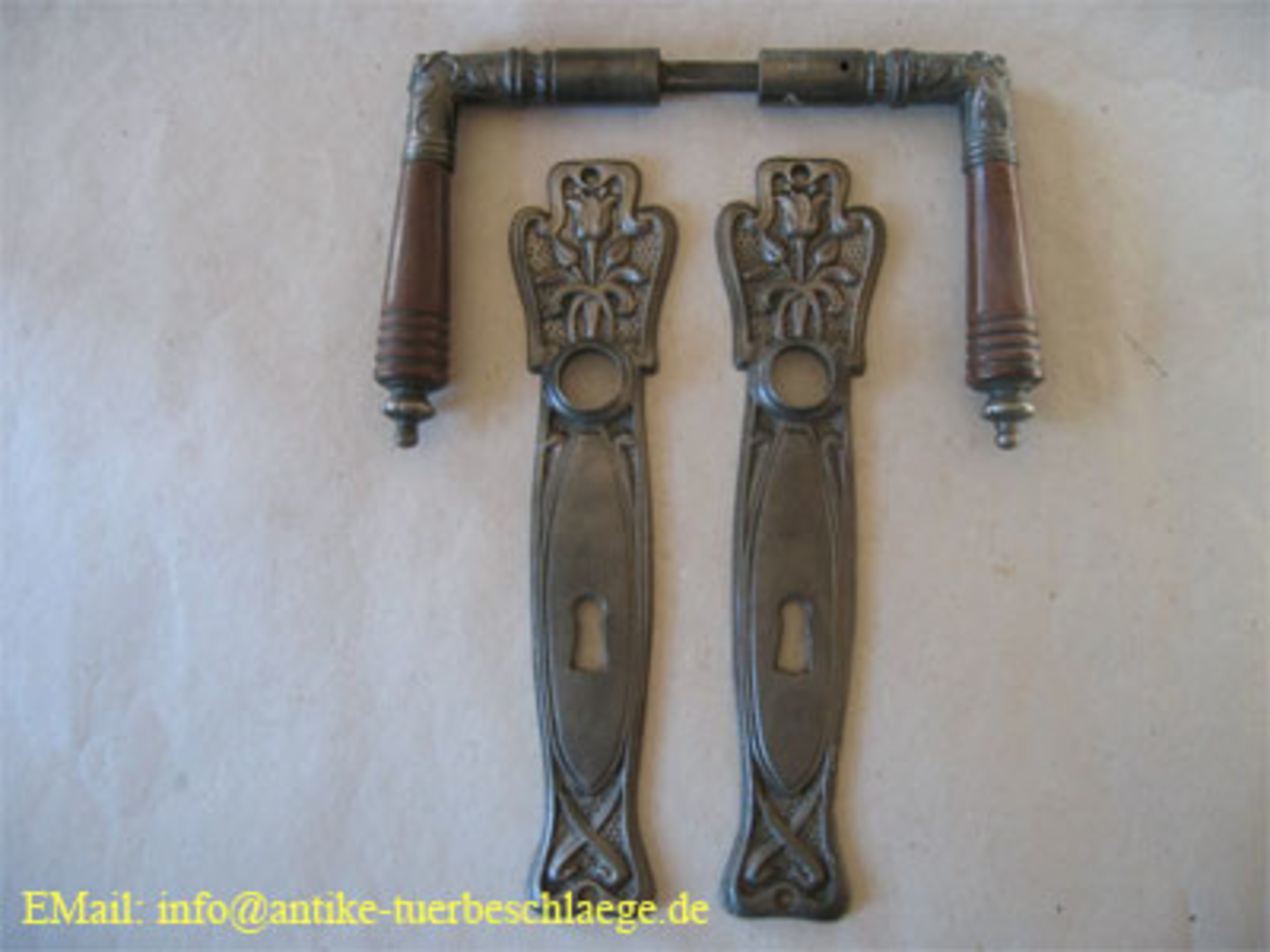 2. Bild - Jugendstil Türbeschlag - jugendstil floral blumenstrauss